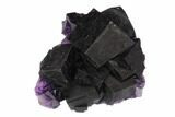 Dark Purple Cubic Fluorite Crystal Cluster - China #128926-1
